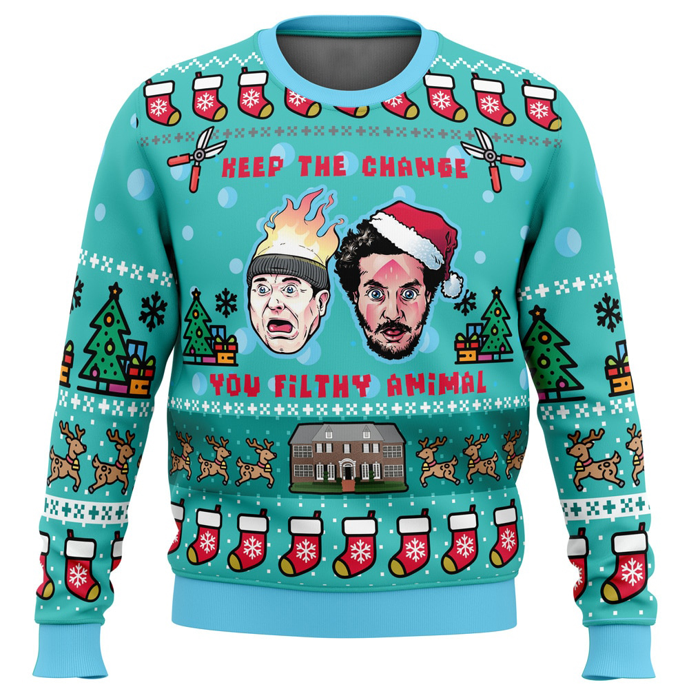 Keep The Change Home Alone Ugly Christmas Sweater