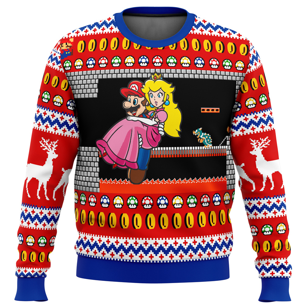 Mario Bowser’s Castle Ugly Christmas Sweater