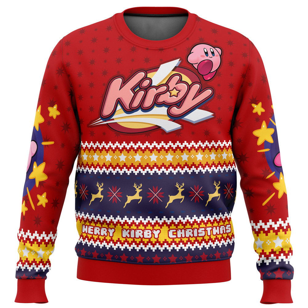 Merry Kirby Christmas Kirby Ugly Christmas Sweater