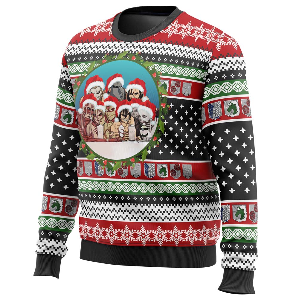 Nine Titans Attack on Titan Ugly Christmas Sweater 1
