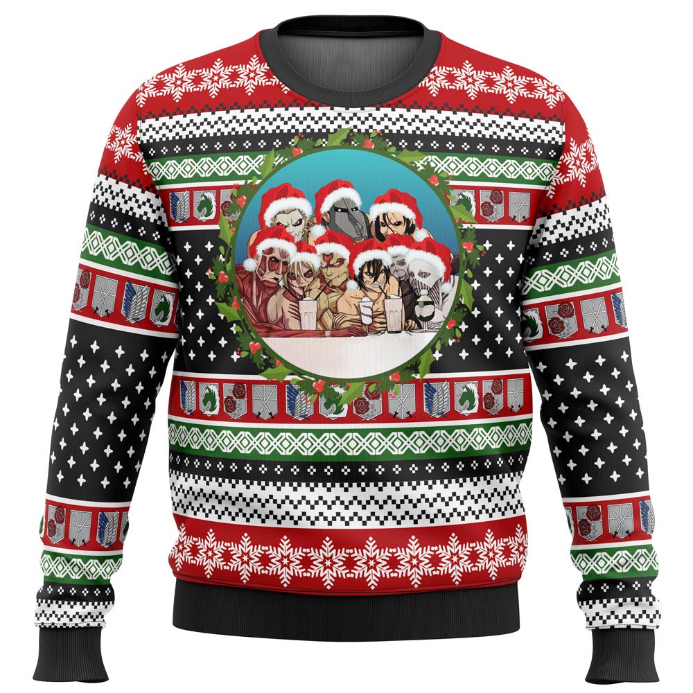 Nine Titans Attack on Titan Ugly Christmas Sweater