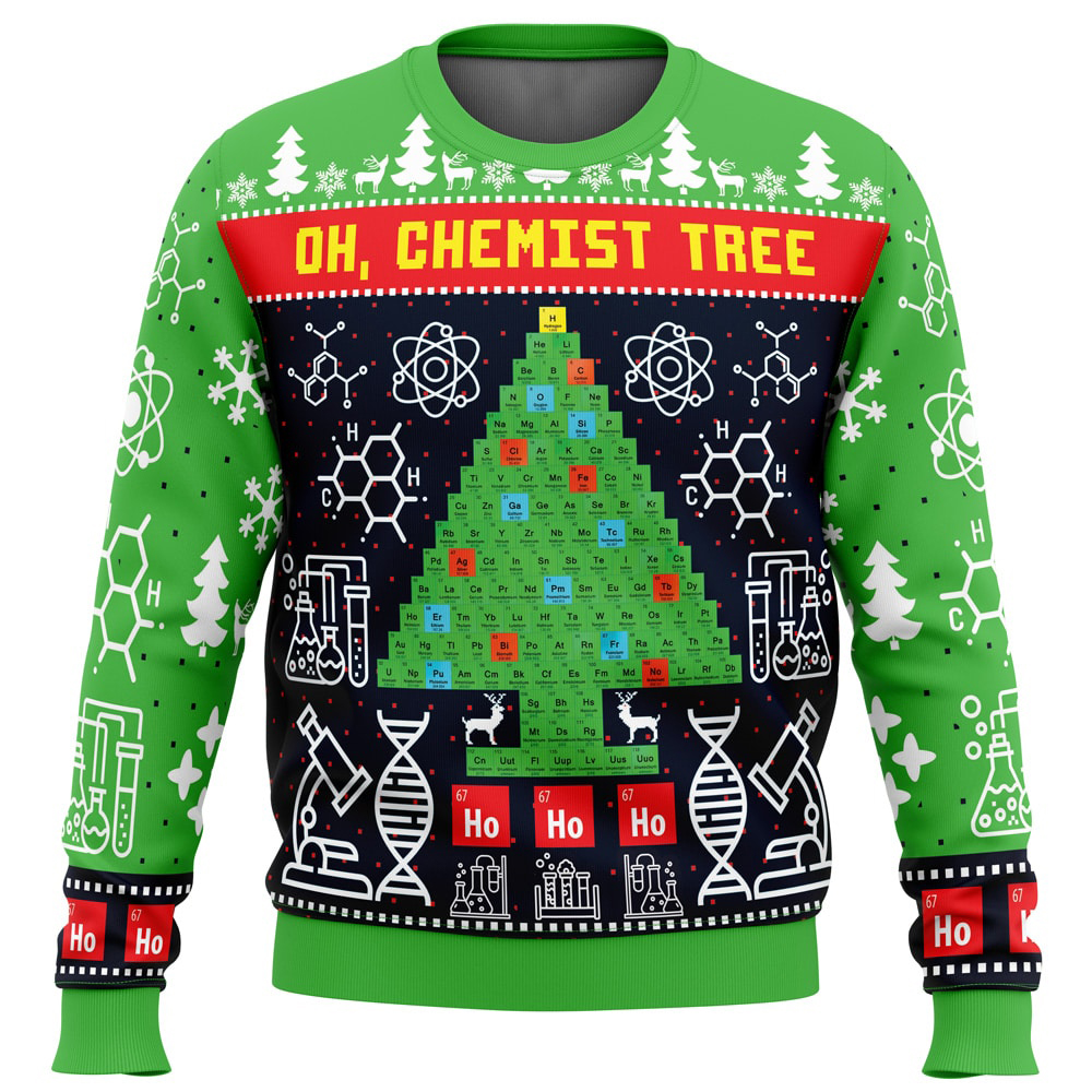 Oh, Chemist Tree Science Ugly Christmas Sweater