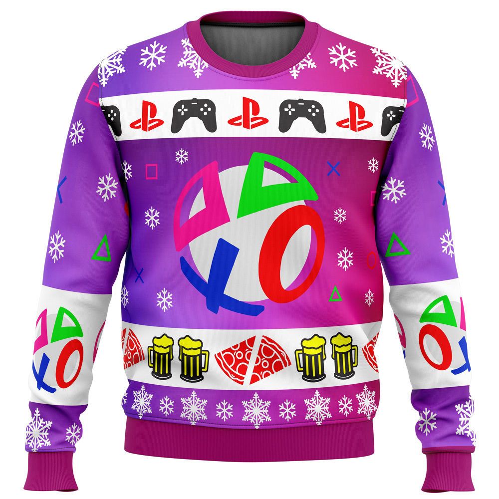 Playstation Neon Ugly Christmas Sweater