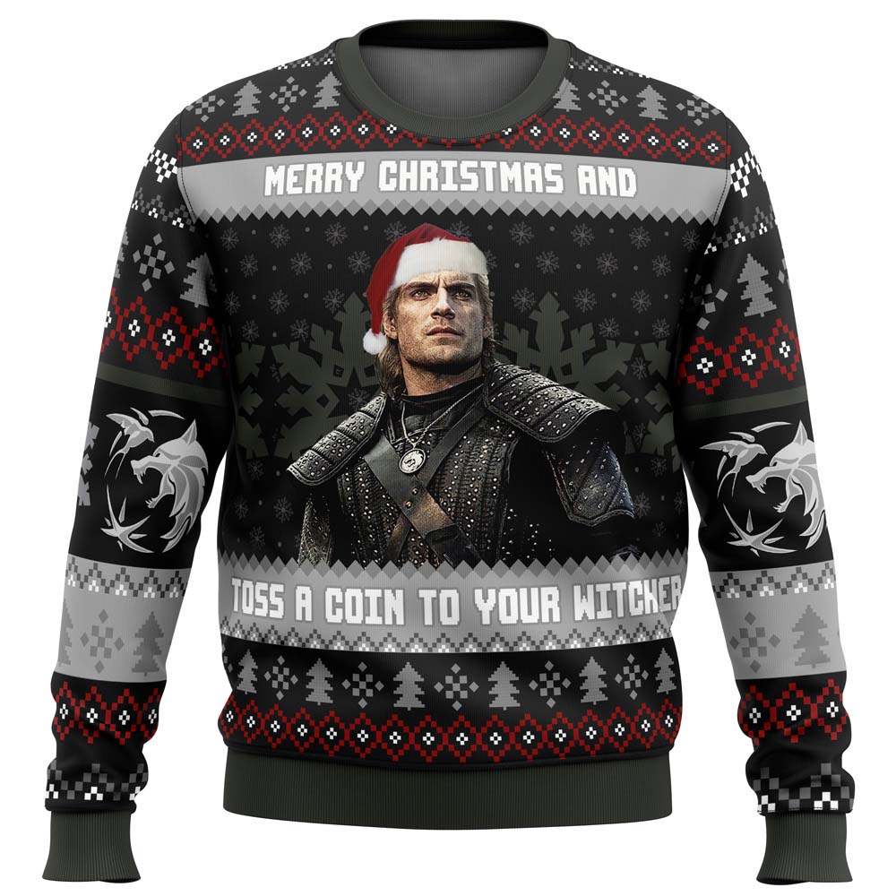 Santa Witcher The Witcher Ugly Christmas Sweater