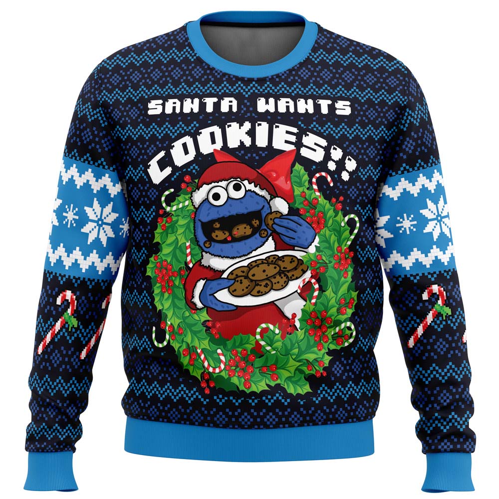 Santa’s Cookies Cookie Monster Ugly Christmas Sweater