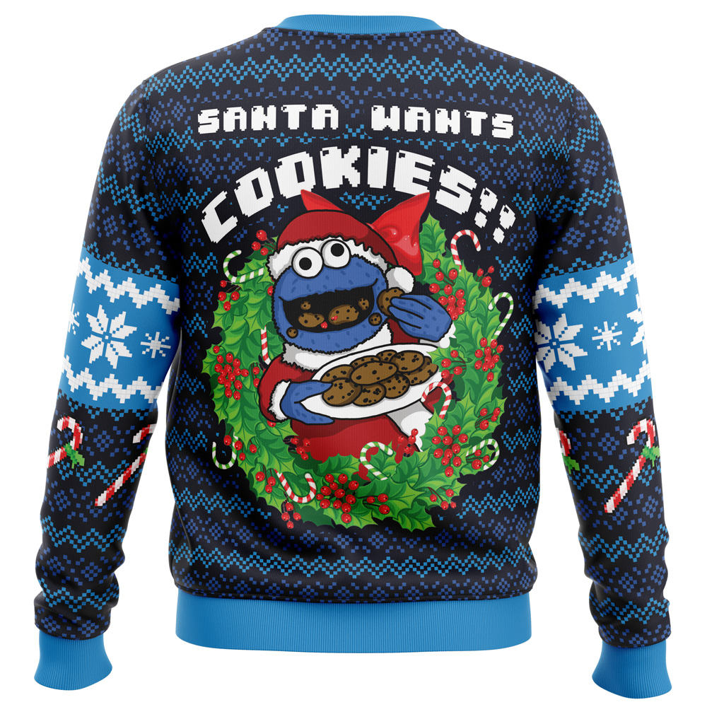 Santa’s Cookies Cookie Monster Ugly Christmas Sweater