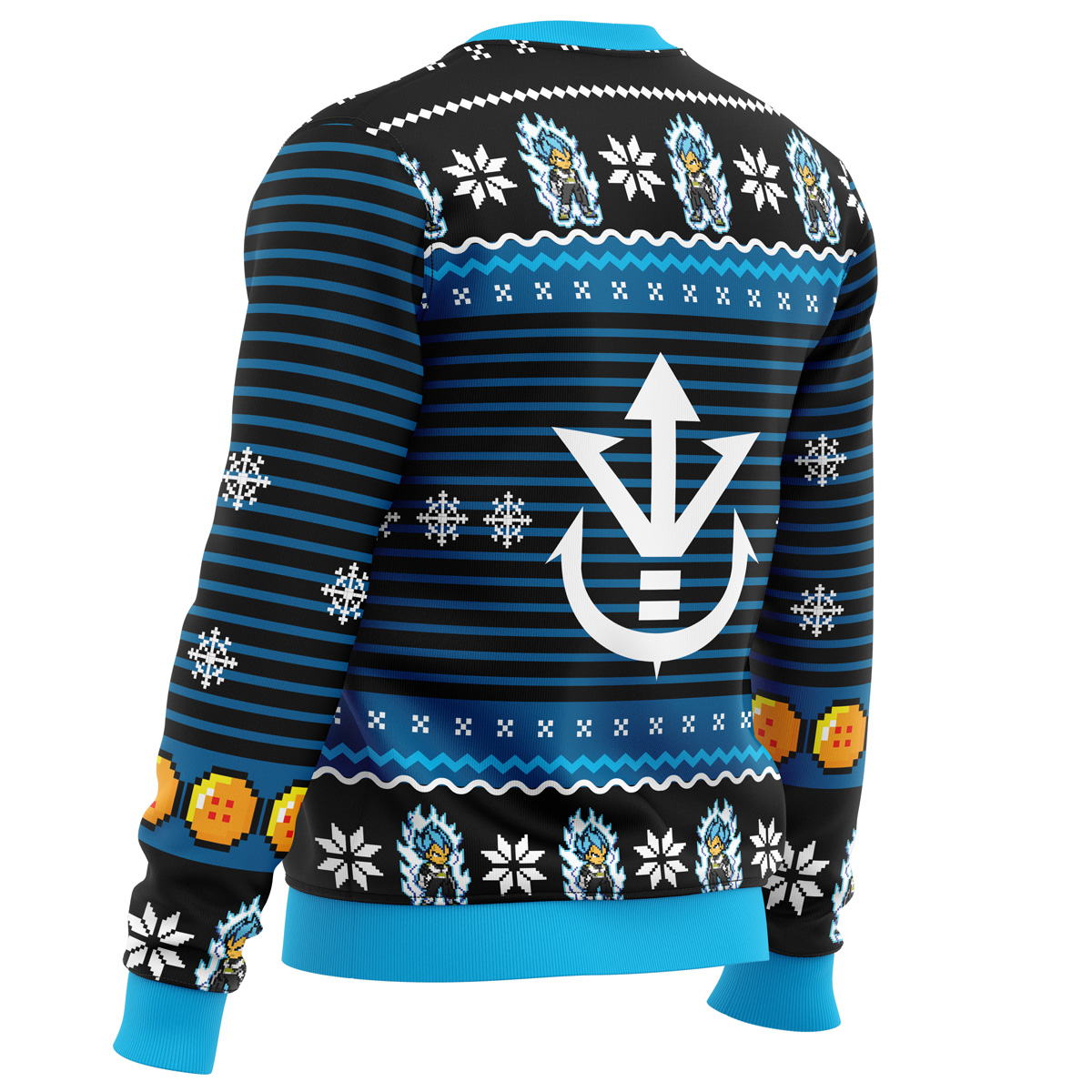 Super Saiyan Blue Vegeta Ugly Christmas Sweater 3