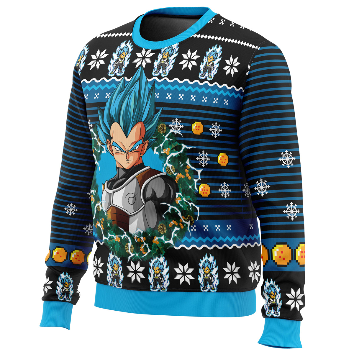 Super Saiyan Blue Vegeta Ugly Christmas Sweater 1