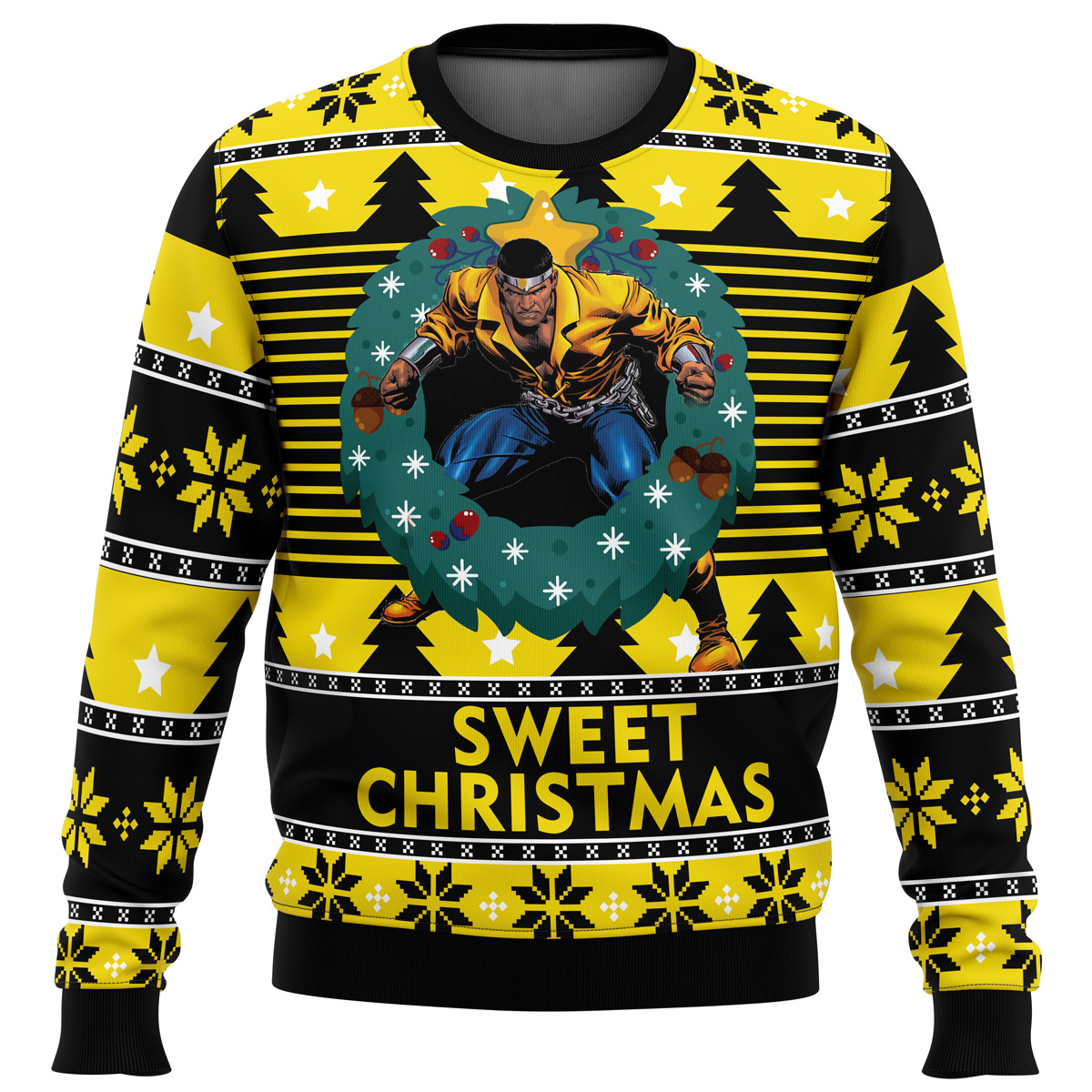 Sweet Christmas Luke Cage Ugly Christmas Sweater