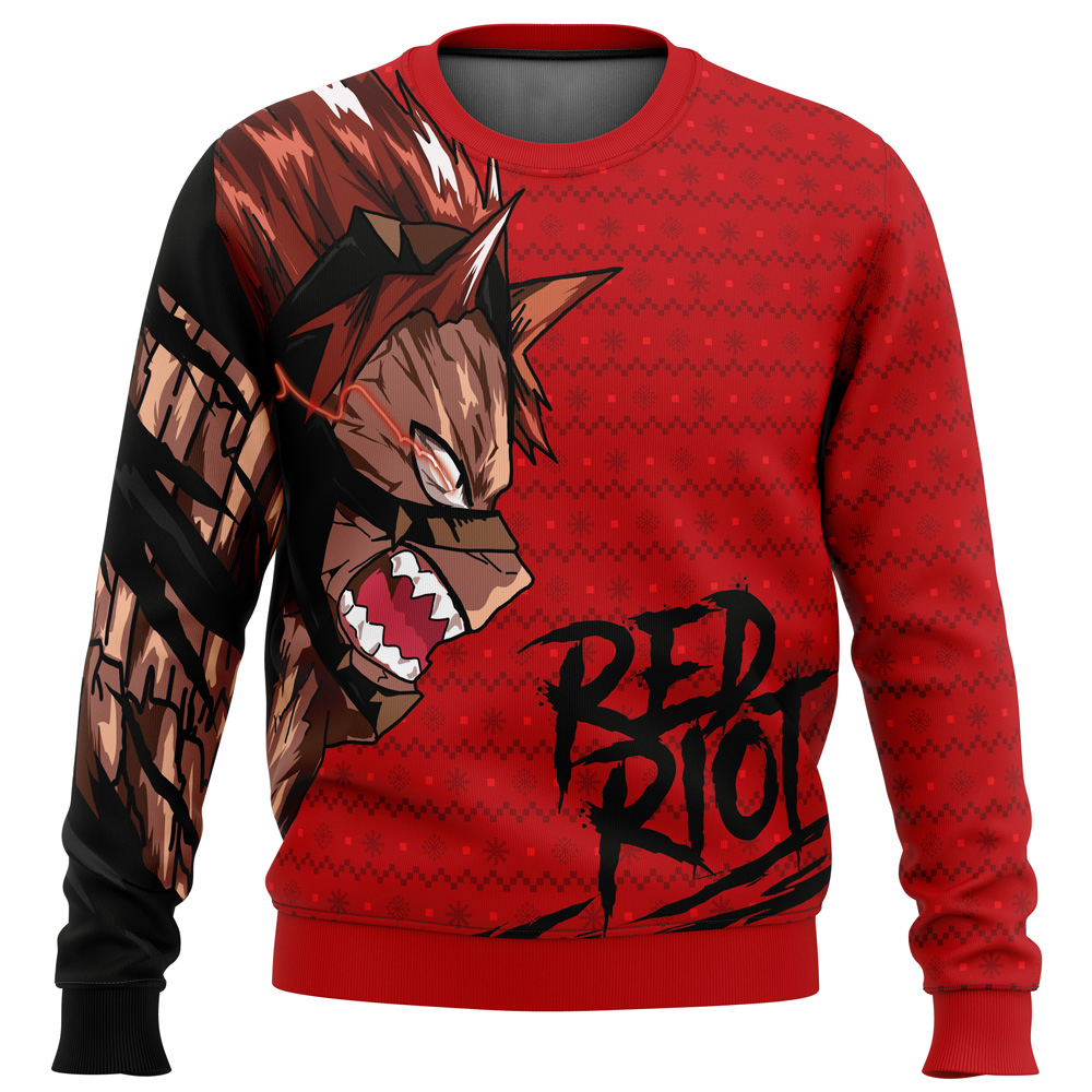 Unbreakable Red Riot My Hero Academia Ugly Christmas Sweater