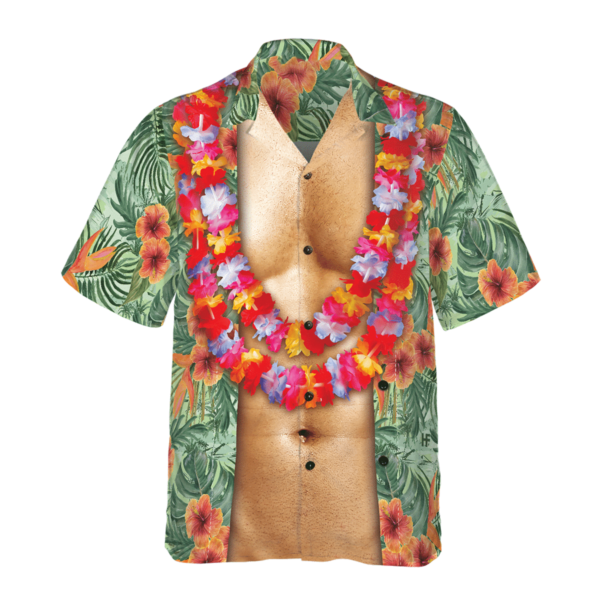 Funny Aloha Tropical Flowers Costume Men Hawaiian Shirt