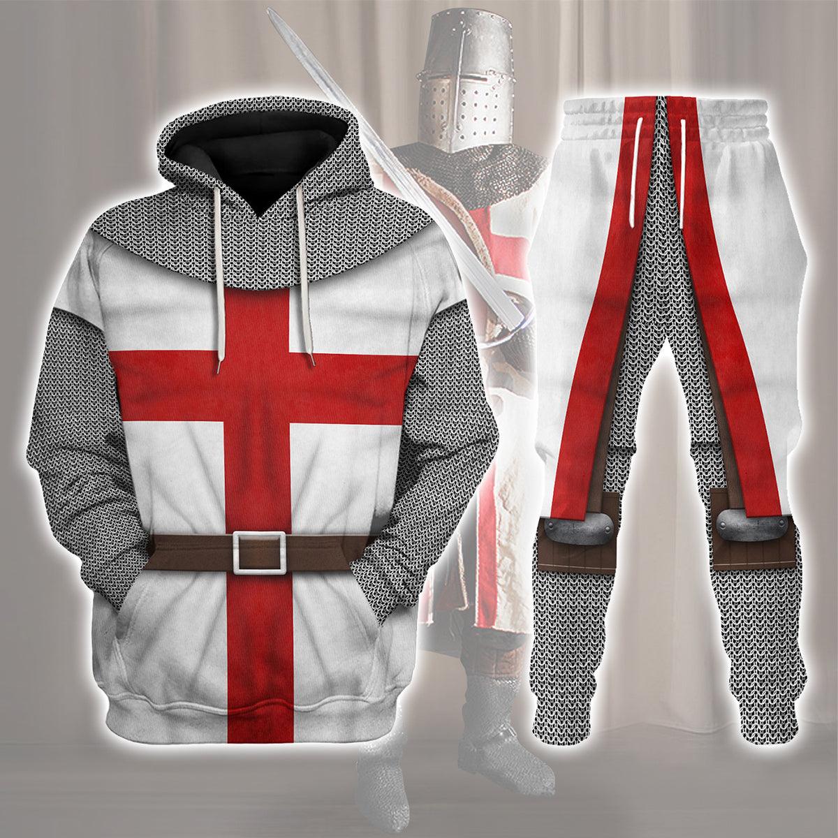 1189-1192 Templar Knight-String Mail Costume Hoodie Sweatshirt T-Shirt Tracksuit