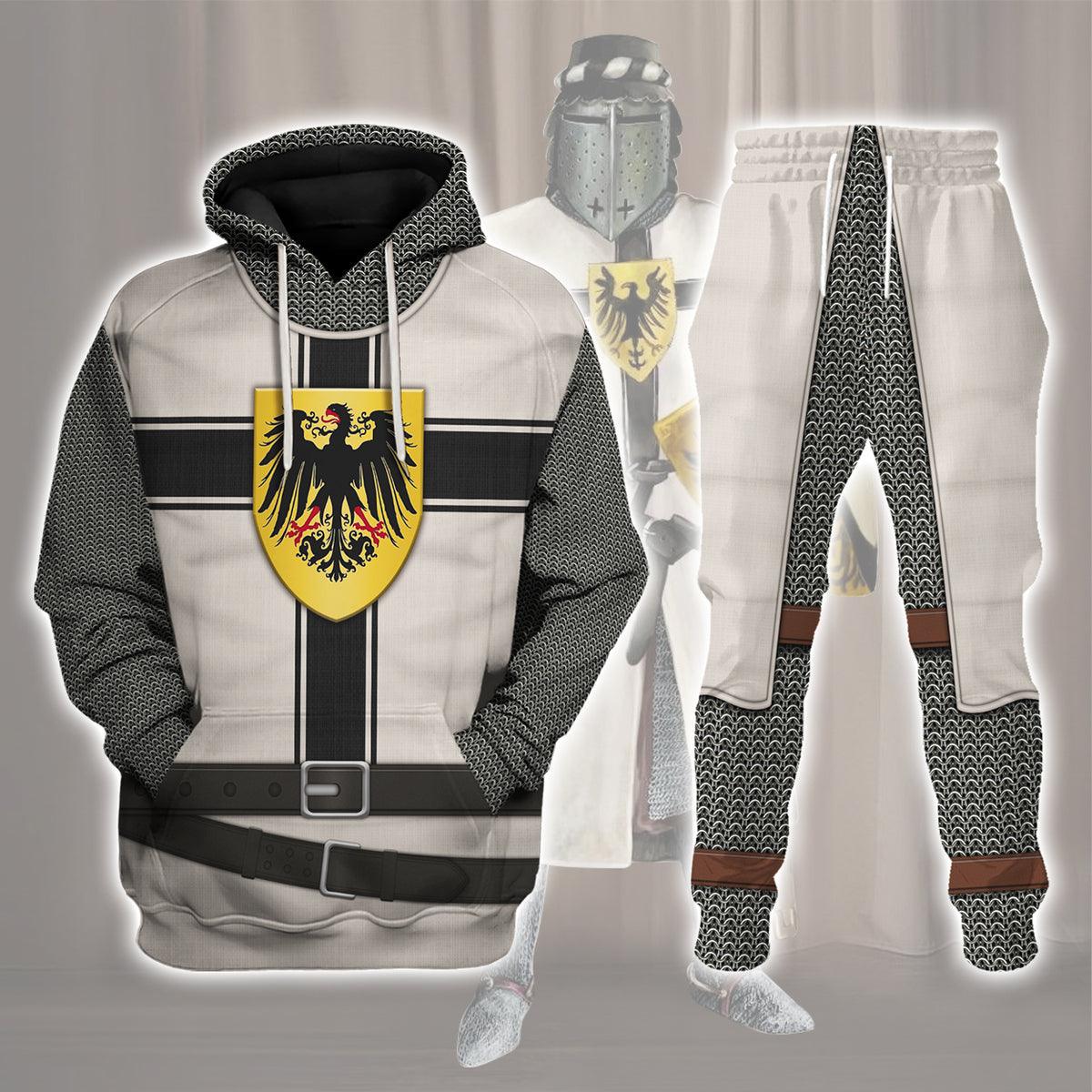 13th Century Teutonic Knight of Saint Mary Costume Hoodie Sweatshirt T-Shirt Tracksuit