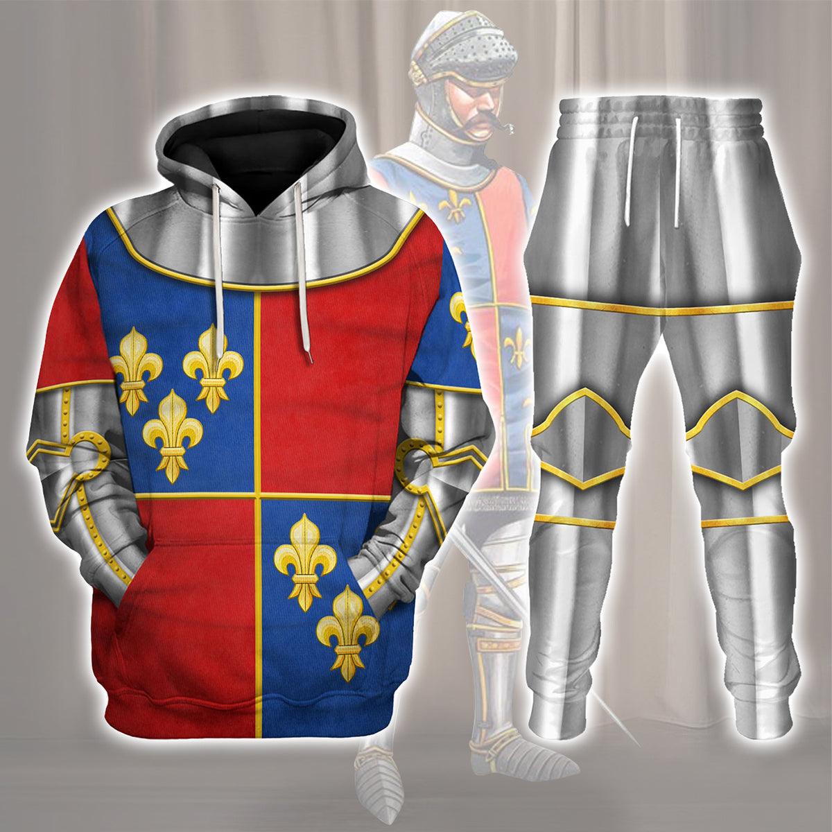 1415 Agincourt Charles I d’Albret Knight Costume Hoodie Sweatshirt T-Shirt Tracksuit