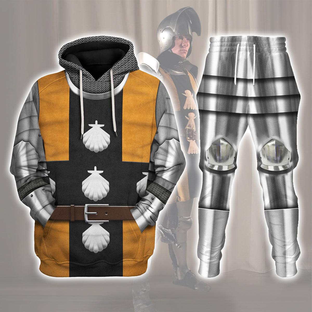 1415 Agincourt Knight Waleran de Raineval Knight Costume Hoodie Sweatshirt T-Shirt Tracksuit