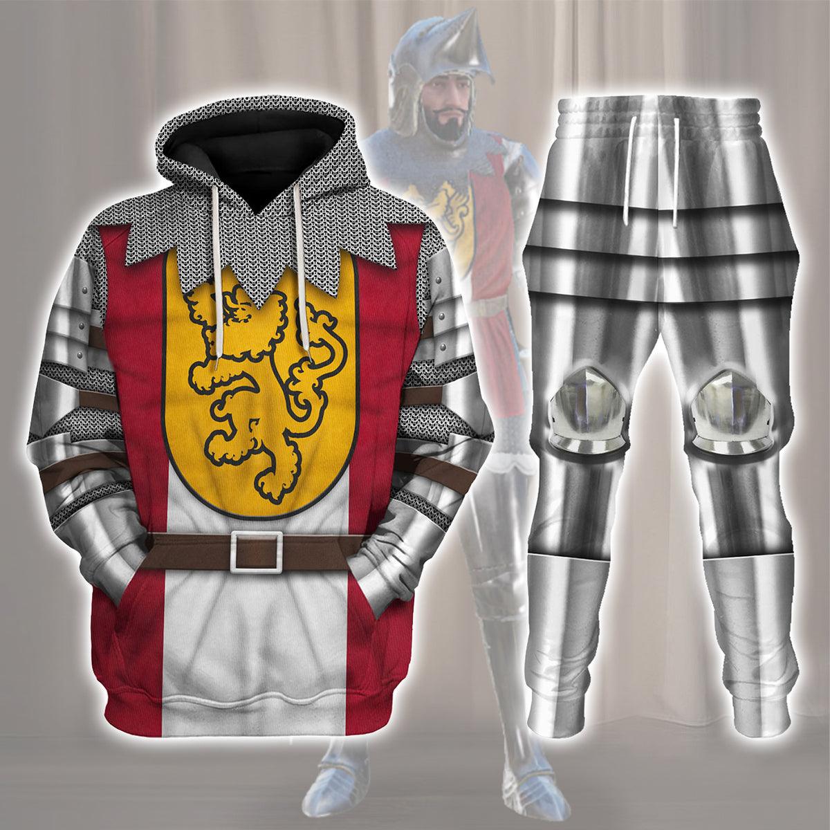 14th Century English Knights Costume Hoodie Sweatshirt T-Shirt Tracksuit