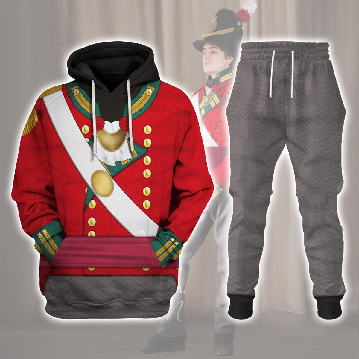 69th Foot (South Lincolnshire) Officer-Centre Company-Campaign Dress (1812-1815) Uniform All Over Print Hoodie Sweatshirt T-Shirt Tracksuit