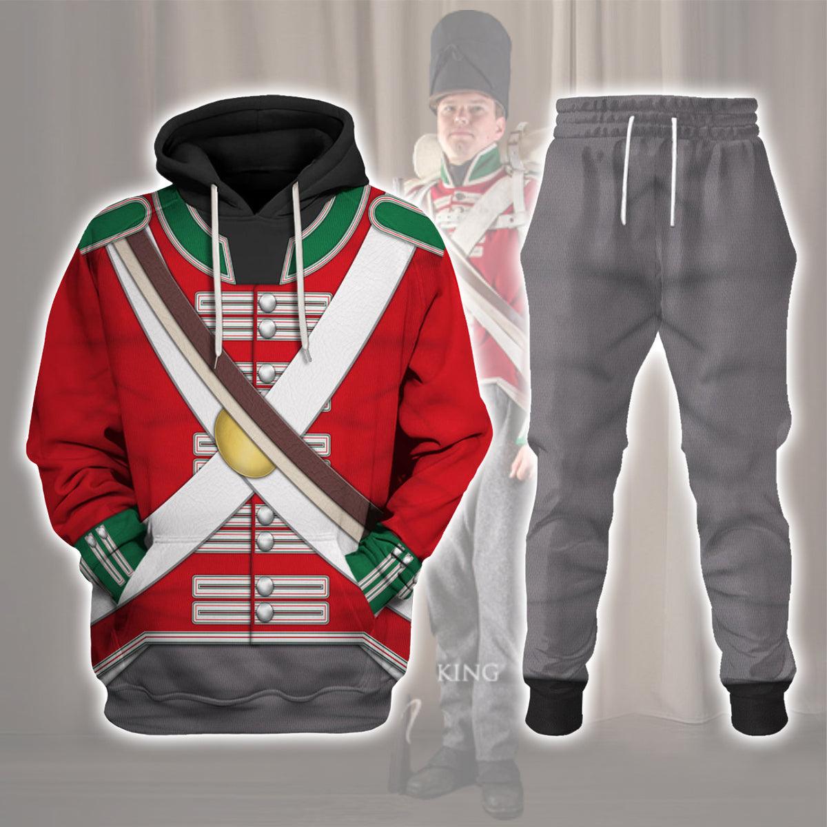 69th Foot (South Lincolnshire) Private Centre Company (1812-1815) Uniform All Over Print Hoodie Sweatshirt T-Shirt Tracksuit