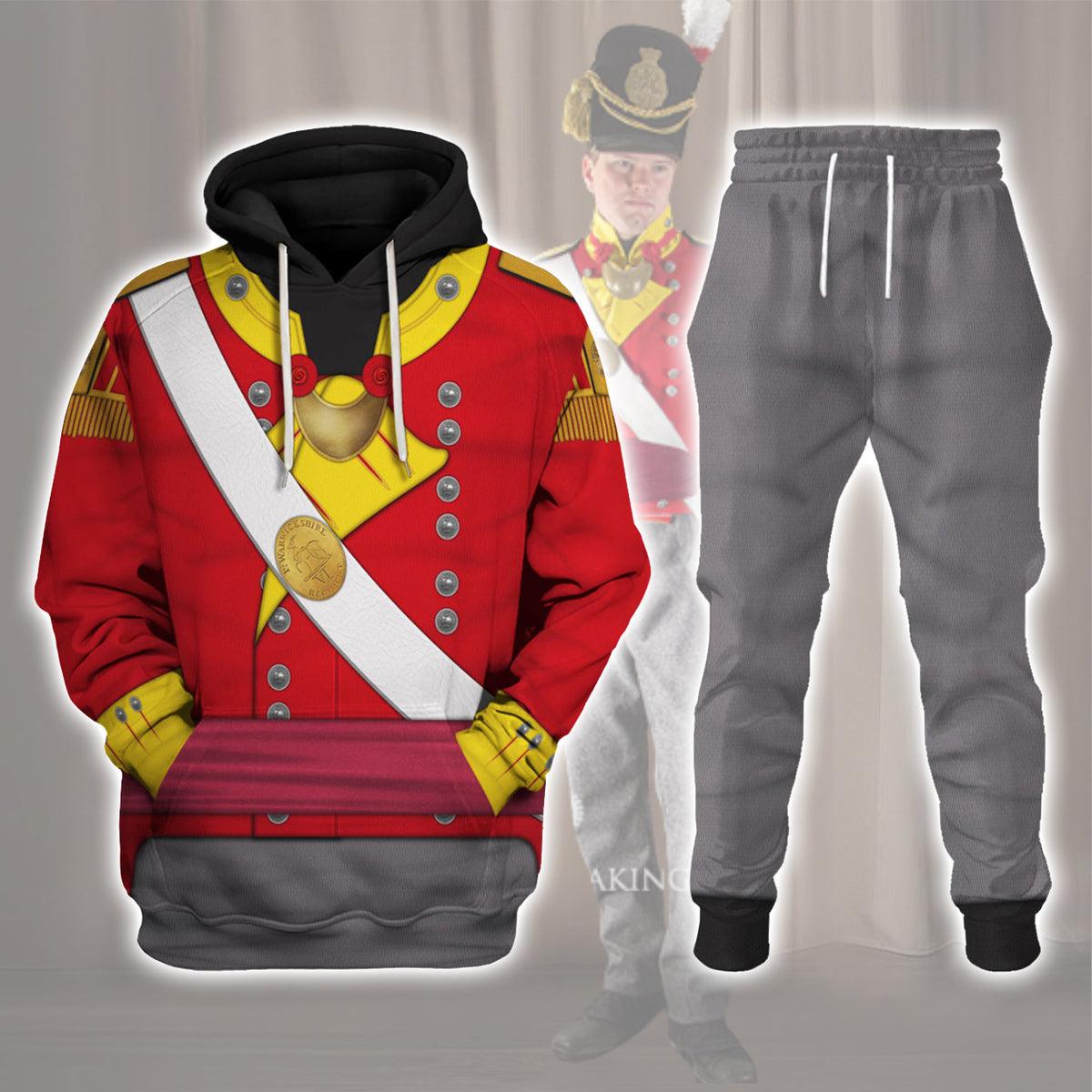 6th Foot (Warwickshire) Officer-Grenadier Company (1812-1815) Uniform All Over Print Hoodie Sweatshirt T-Shirt Tracksuit