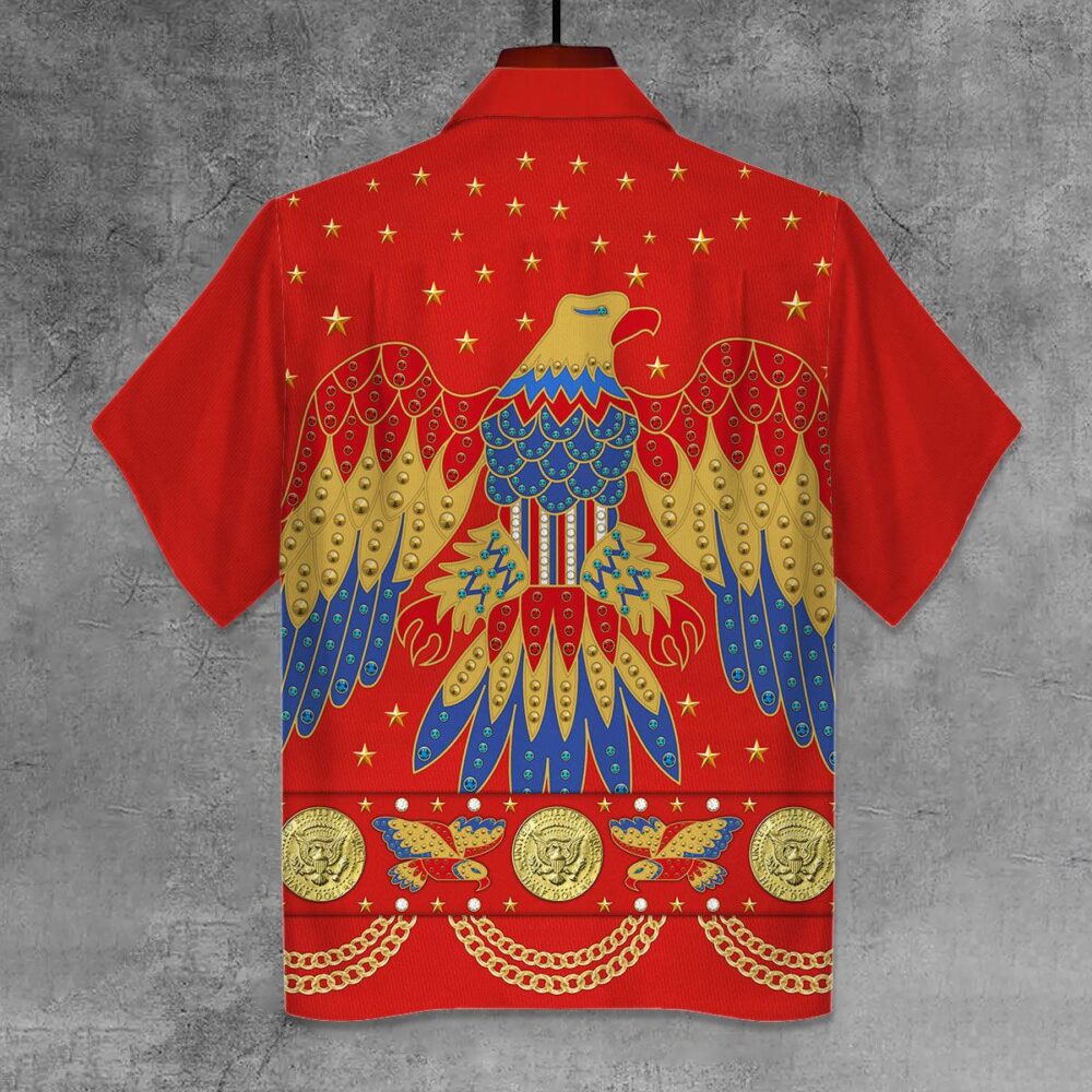 Elvis Eagle Red Unisex Hawaii Shirt