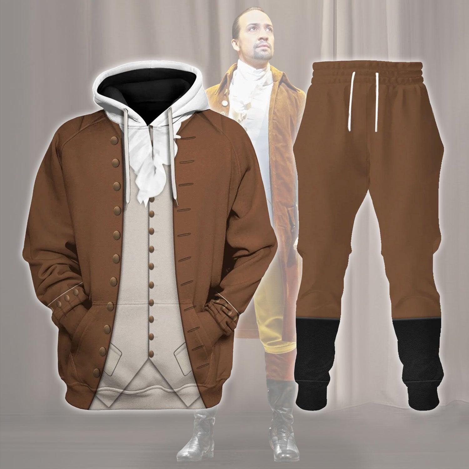 Alexander Hamilton Costume Hoodie Sweatshirt T-Shirt Tracksuit