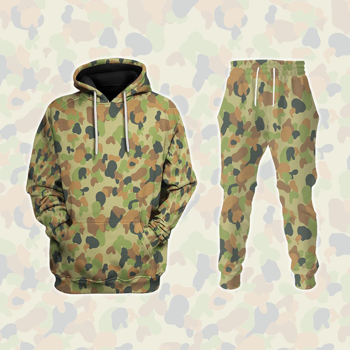 Australian AUSCAM Disruptive Pattern Camouflage Uniform Jelly Bean Camo Or Hearts And Bunnies Tracksuit