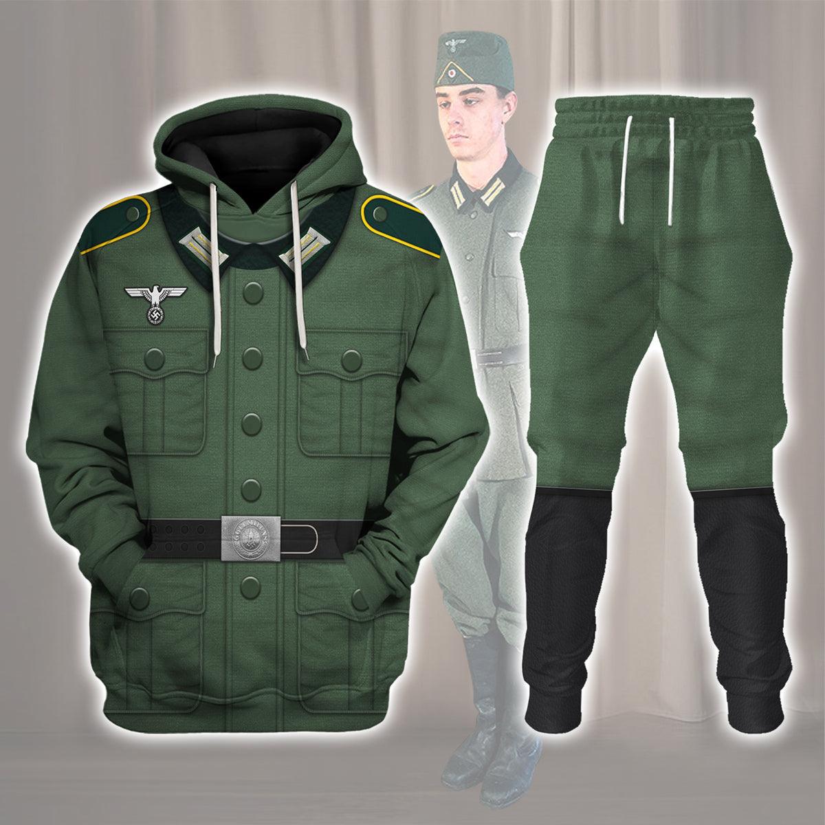 Basic German Army Uniform- Pattern- Private Soldier Costume Hoodie Sweatshirt T-Shirt Tracksuit