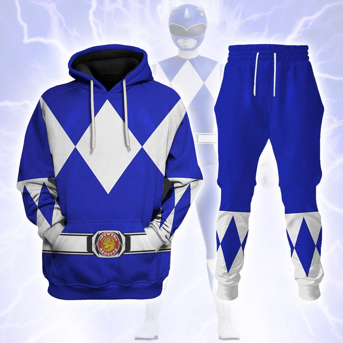 Blue Ranger Mighty Morphin Hoodies Sweatshirt T-shirt Hawaiian