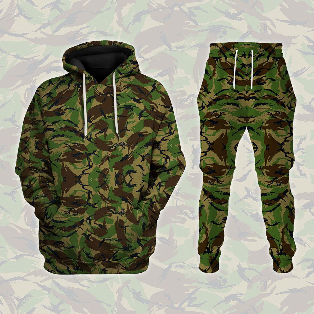 Bristish Disruptive Pattern (DPM) Material British Armed Forces Hoodie Sweatshirt T-Shirt Tracksuit