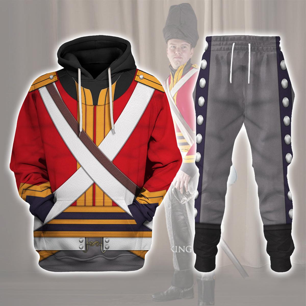 British 2nd Heavy Dragoon-Scots Greys-Campaign Dress (1812-1815) Uniform All Over Print Hoodie Sweatshirt T-Shirt Tracksuit