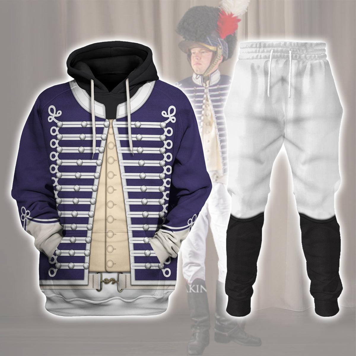 British Light Dragoon-Officer (1796-1802) Uniform All Over Print Hoodie Sweatshirt T-Shirt Tracksuit