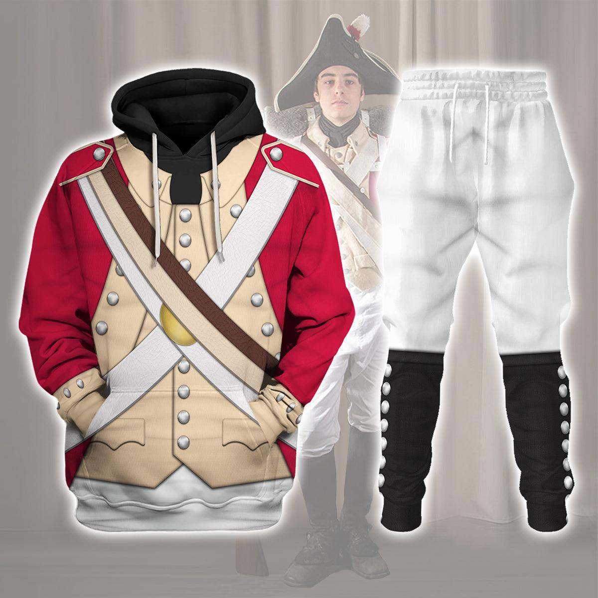 British Marine-Centre Company (1776-1783) Uniform All Over Print Hoodie Sweatshirt T-Shirt Tracksuit