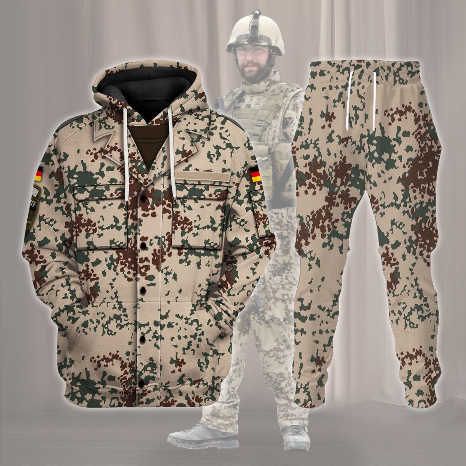 Bundeswehr Afghanistan Uniform Costume Hoodie Sweatshirt T-Shirt Tracksuit