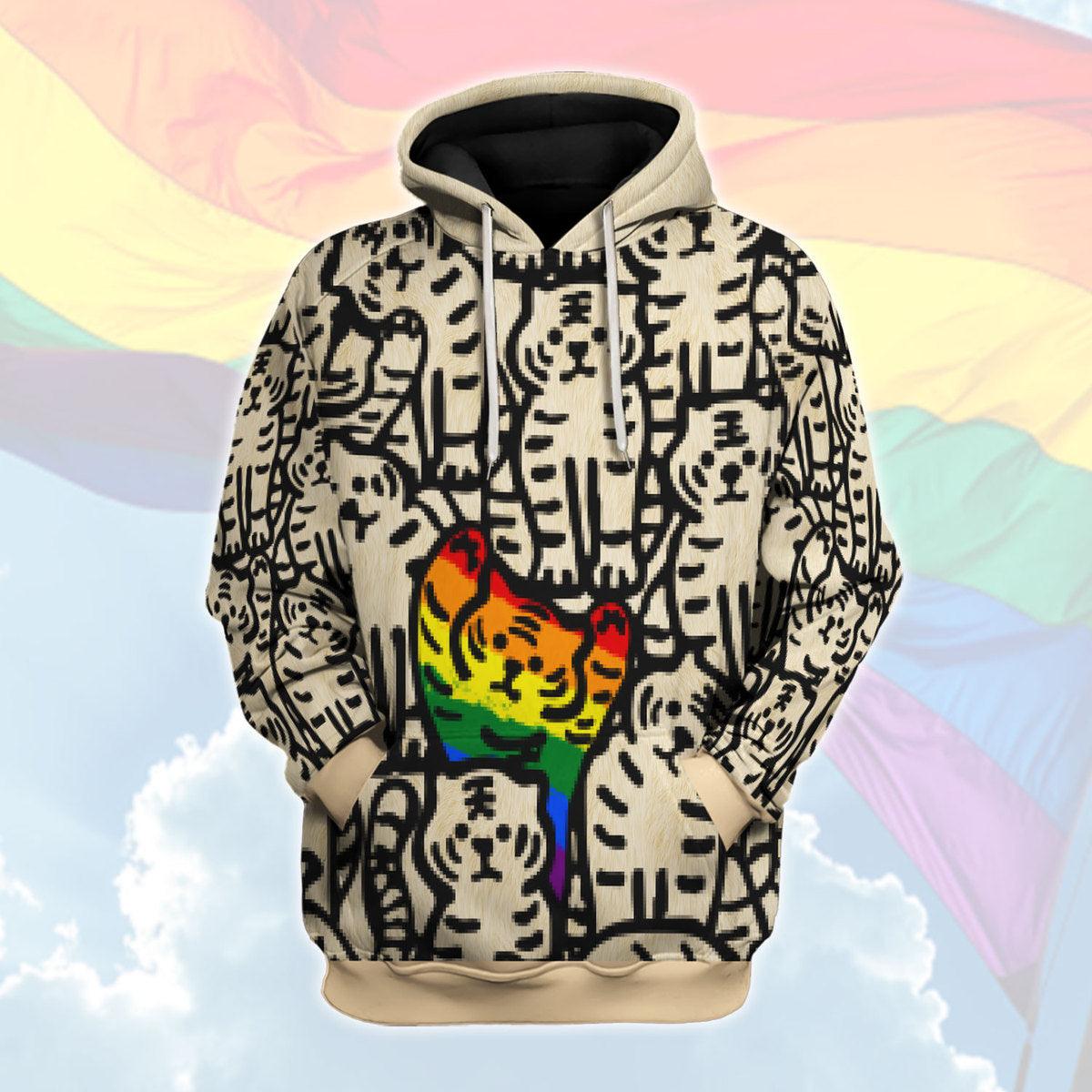 Cat LGBTQ+ Stand Out Hoodie T-shirt Tops