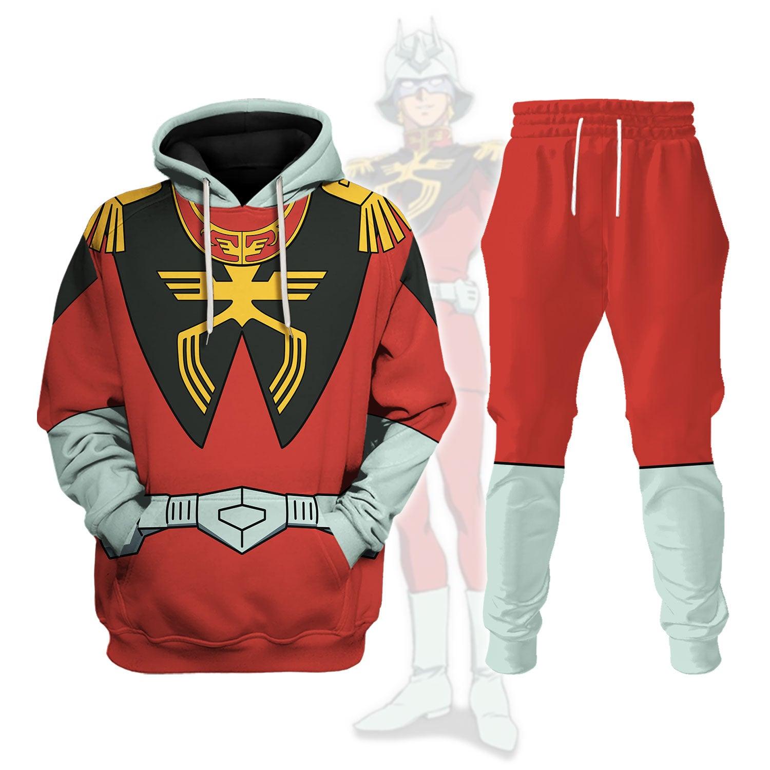 Char Aznable Mobile Suit Gundam Costume All Over Print Tracksuit Hoodie