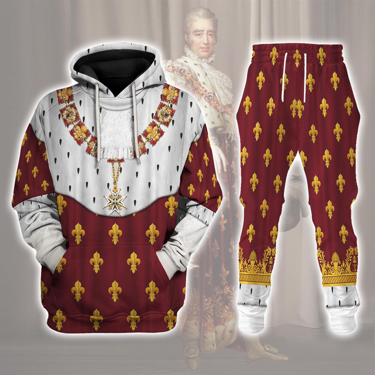 Charles X of France Coronation Robes Red Costume All Over Print Hoodie Sweatshirt T-Shirt Tracksuit