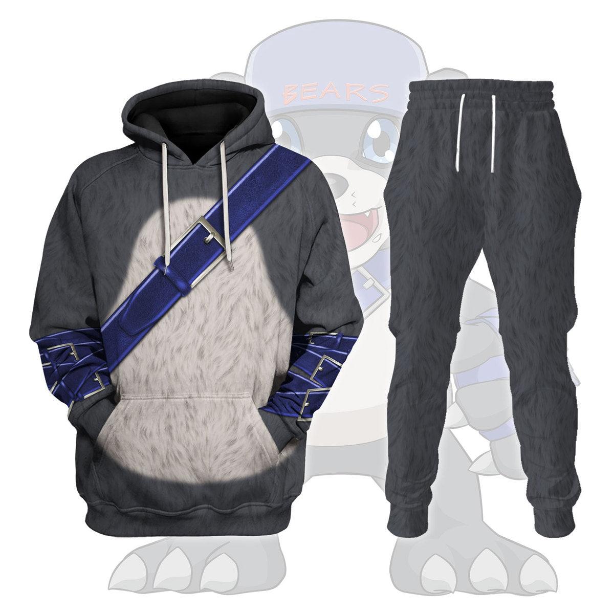 Child/Rookie Bearmon Mammal Digimon Hoodie T-shirt Sweatpants Cosplay