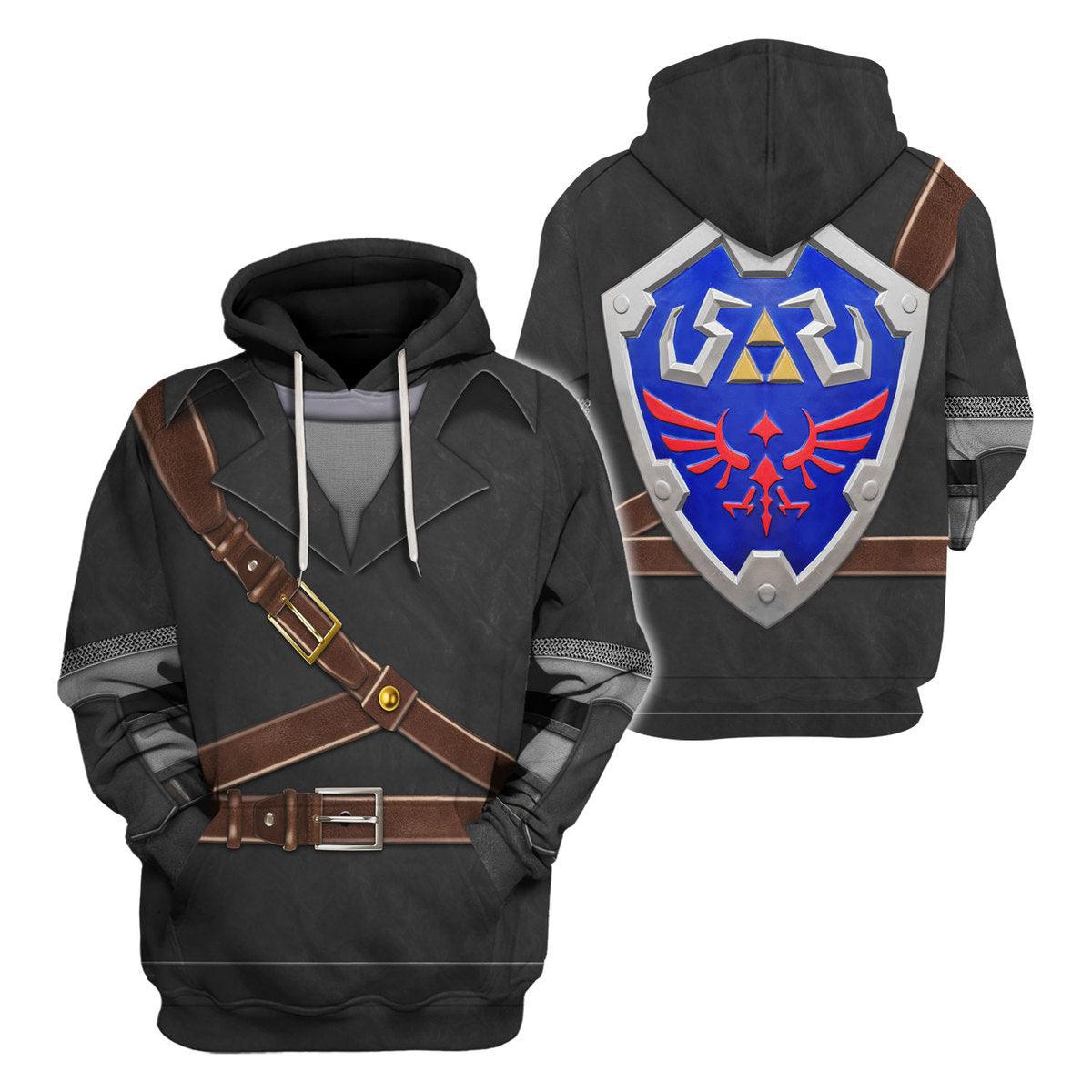 Dark Link Attire Shield Unisex Hoodie Sweatshirt T-shirt Sweatpants Cosplay