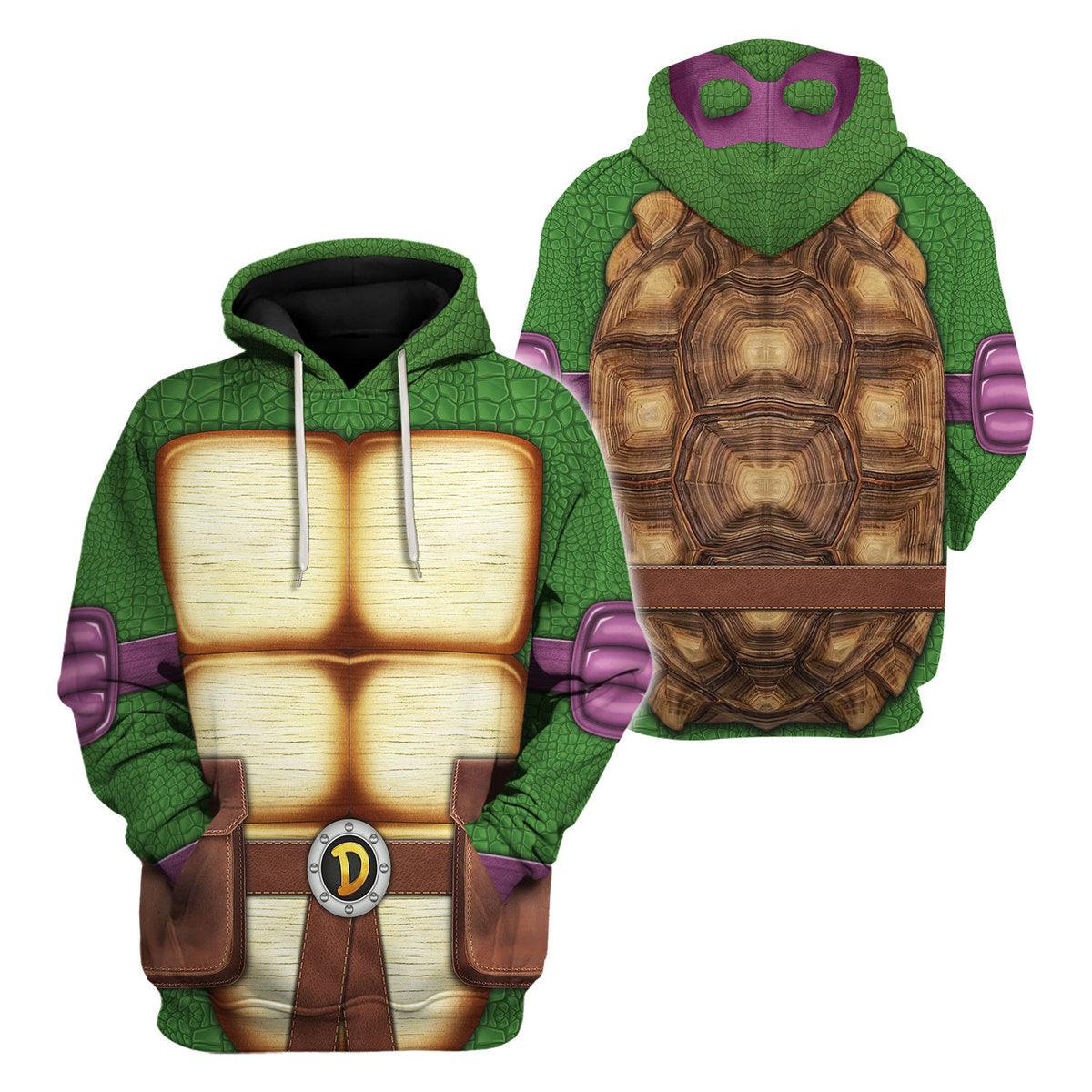 Donatello Ninja Turtles Costume Hoodie Sweatshirt T-Shirt Zip Hoodie Sweatpants