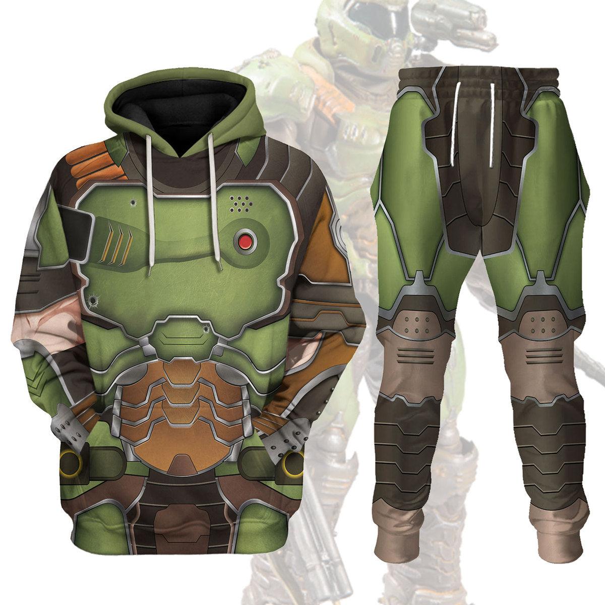 Doomguy Hoodies Sweatshirt T-shirt Hawaiian Tracksuit