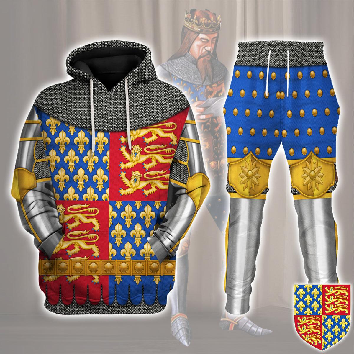 Edward III Of England Amour Knights Costume Hoodie Sweatshirt T-Shirt Tracksuit