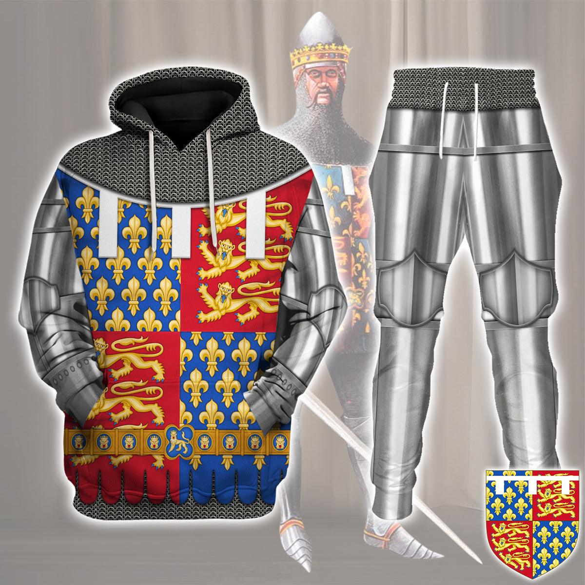 Edward the Black Prince Amour Knights Costume Hoodie Sweatshirt T-Shirt Tracksuit