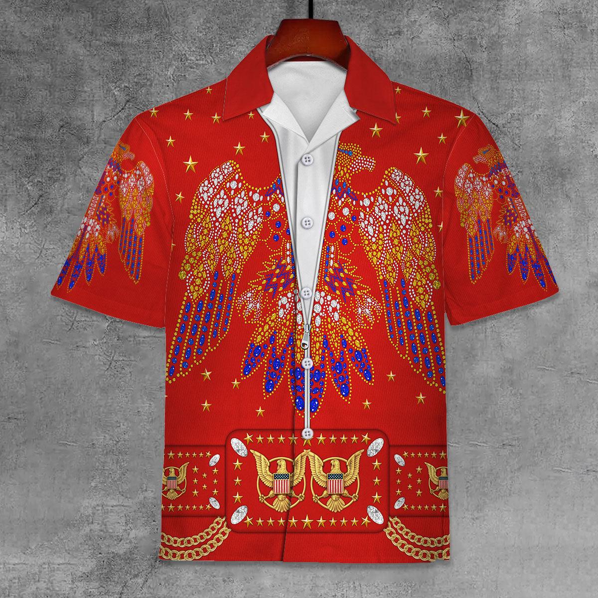 Elvis Aloha from Hawaii Red Unisex Hawaii Shirt