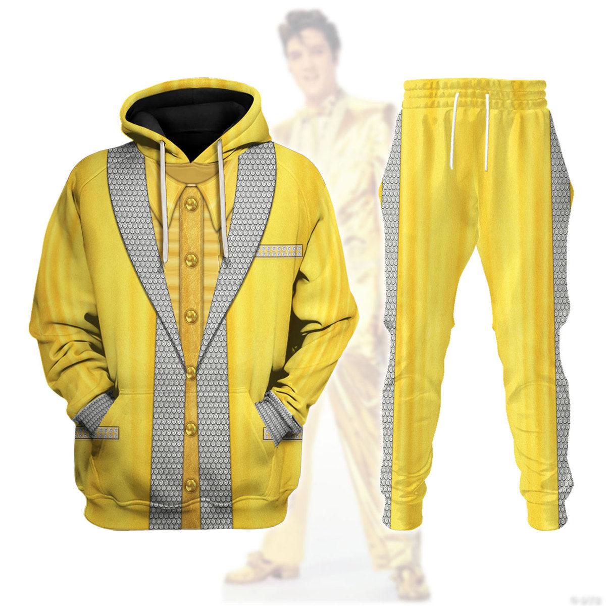 Elvis Presley Gold Lame Costume from Hawaii Hoodie Sweatshirt T-Shirt Sweatpants