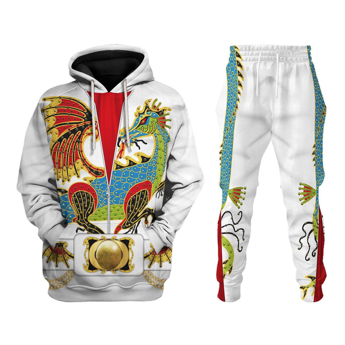 Elvis Presley The Dragon Outfit Costume Hoodie Sweatshirt T-Shirt Sweatpants