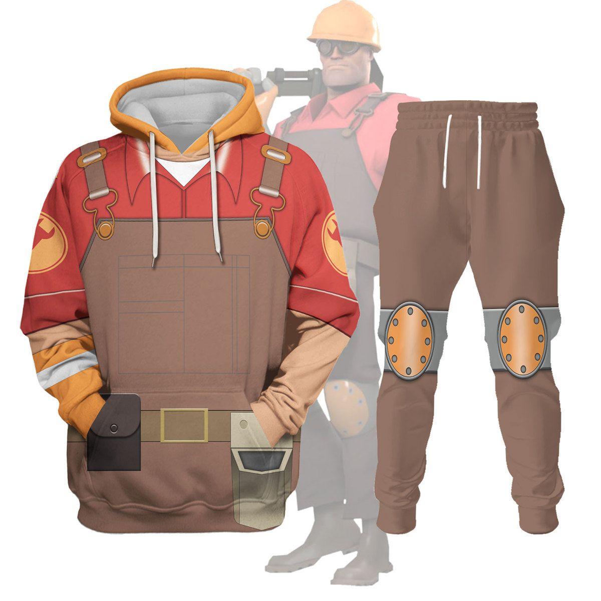 Engineer TF2 Costume Hoodie Sweatshirt T-Shirt Tracksuit