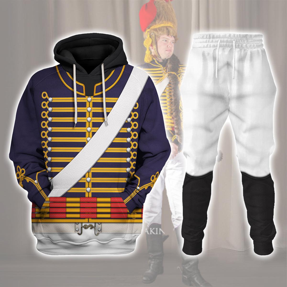 English Hussar-Full Dress (1806-1815) Uniform All Over Print Hoodie Sweatshirt T-Shirt Tracksuit