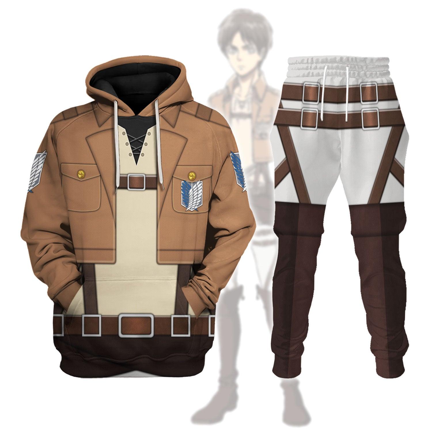 Eren Yeager Costume Hoodie Sweatshirt T-Shirt Sweatpants