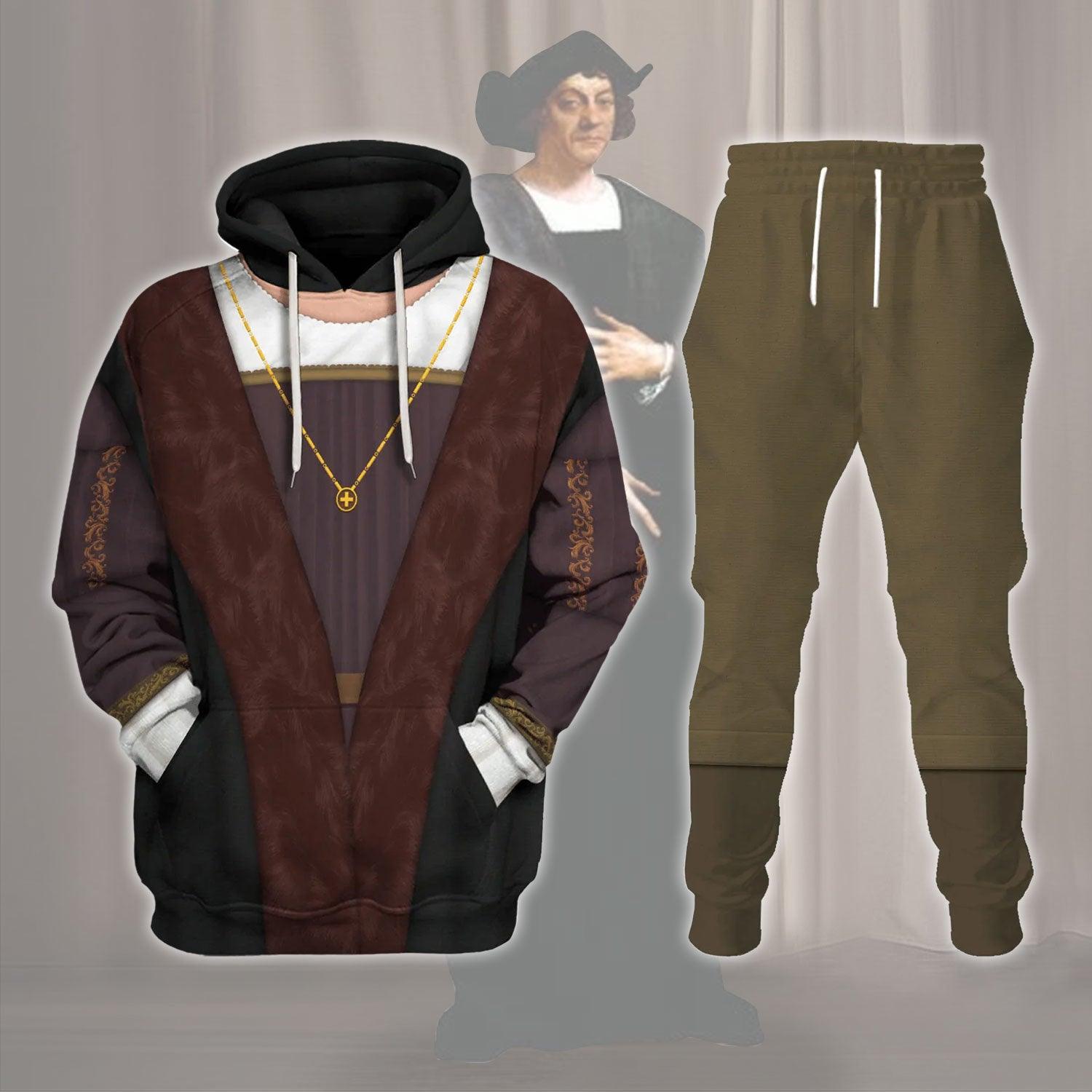 Explorer Christopher Columbus Costume Hoodie Sweatshirt T-Shirt Tracksuit