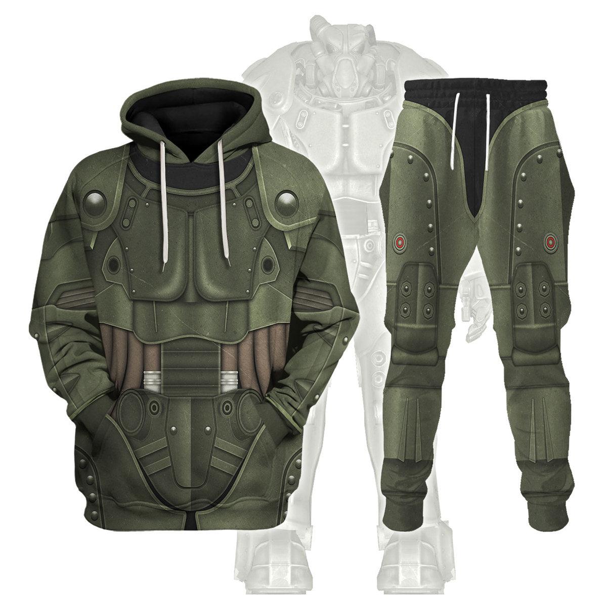 Fallout X-01 Power Armor Hoodie Sweatshirt T-Shirt Tracksuit